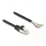 DeLOCK vads RJ50 spraudnis uz atvērtiem vadu galiem S/FTP 3 m melns