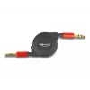 Audio kabelis DeLOCK 85369 0.9m 3.5mm vīriešu uz vīriešu melns sarkans zeltīti kontakti