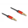 Audio kabelis DeLOCK 85369 0.9m 3.5mm vīriešu uz vīriešu melns sarkans zeltīti kontakti