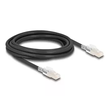 Tīkla kabelis DELOCK 80257 — Cat6a S/FTP (S‑STP), RJ‑45 uz RJ‑45, 3 m, melns