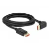 DisplayPort kabelis DeLOCK 87052 8K 60Hz 3m vīr. uz vīr. 90° uz leju