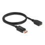DisplayPort pagarinātāja kabelis DeLOCK 8K 60 Hz 1 m