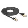 Tīkla kabelis DeLOCK RJ45 plakans 5m Cat6A melns