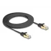 DeLOCK tīkla kabelis RJ45 plakans 3m Cat6A melns