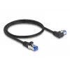 DeLOCK RJ45 tīkla kabelis Cat.6A S/FTP 0.5m melns