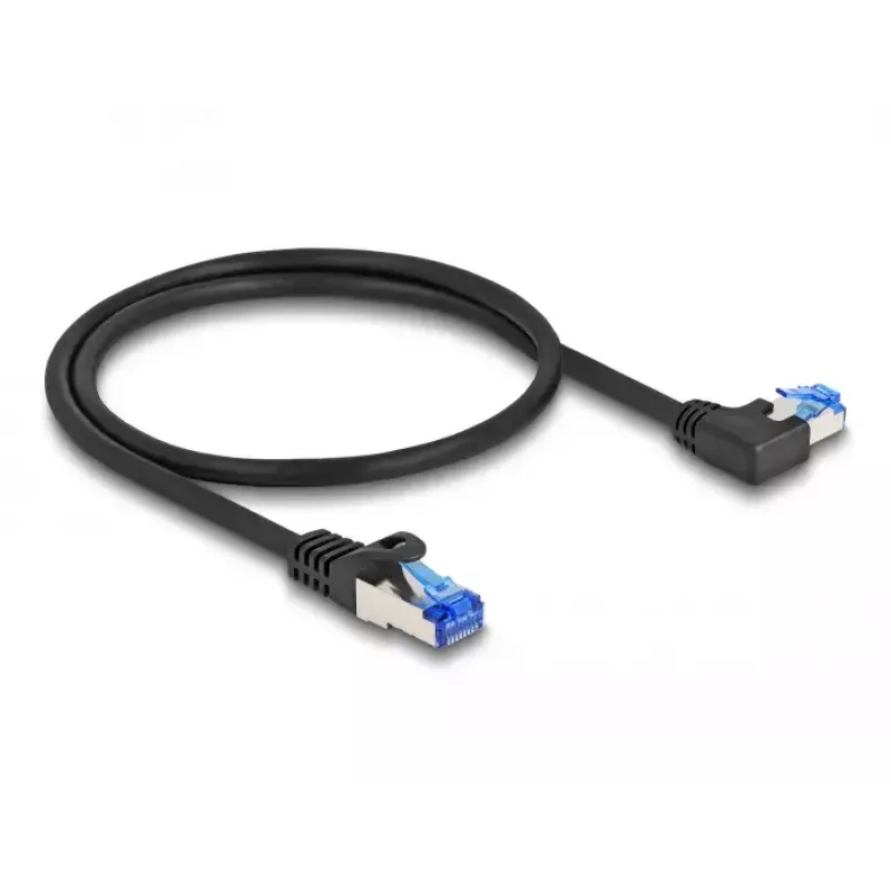 DeLOCK RJ45 tīkla kabelis Cat.6A S/FTP 0.5m melns