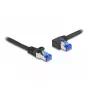 DeLOCK RJ45 tīkla kabelis Cat.6A S/FTP 0.5m melns