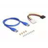 DeLOCK paplašinātāja karte PCI Express x1 uz 3 x PCIe x1 50 cm USB kabelis