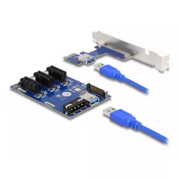 DeLOCK paplašinātāja karte PCI Express x1 uz 3 x PCIe x1 50 cm USB kabelis