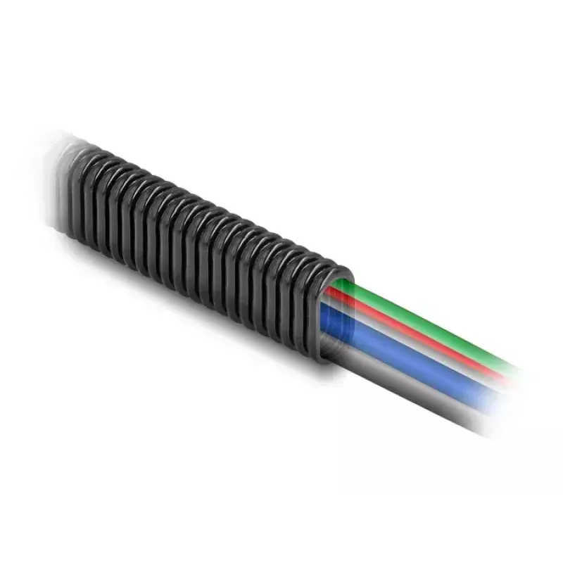 Delock plastmasas kabeļu aizsargcaurule, ovāla 13,6x6,3 mm, 10 m, melna