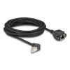 DeLOCK tīkla pagarinātāja kabelis S/FTP RJ45 90° leņķī uz RJ45 Cat.6A 5 m melns