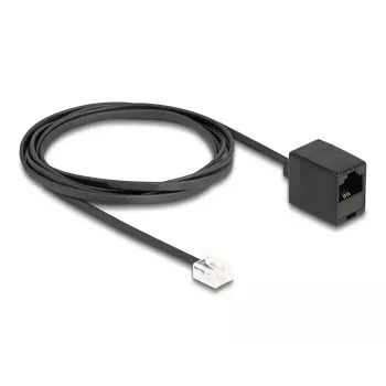 DeLOCK Telefona kabelis RJ11 spraudnis uz RJ45 ligzdu melns 2 m
