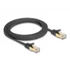 Tīkla kabelis DeLOCK RJ45 plakans Cat.6A 2m melns