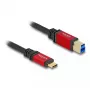 DeLOCK USB kabelis USB Type-C uz USB Type-B 2m 5Gbps sarkans metāls