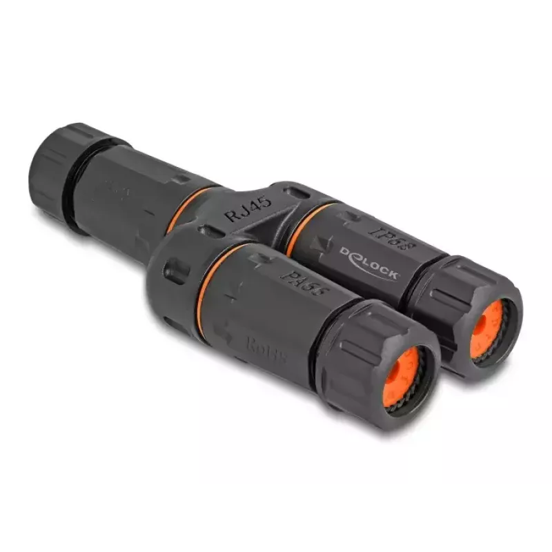 Tīkla kabelis DeLOCK 88143 Y-Adapter RJ45 uz 2x RJ45 Cat.6 Melns