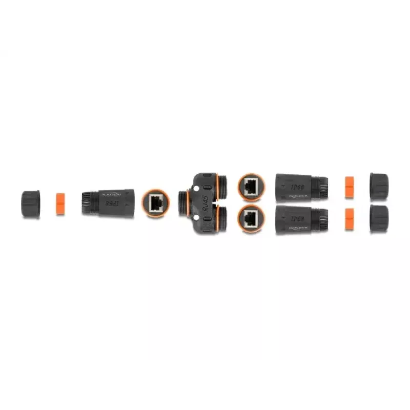 Tīkla kabelis DeLOCK 88143 Y-Adapter RJ45 uz 2x RJ45 Cat.6 Melns