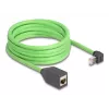 Tīkla kabelis DeLOCK RJ45 Cat.6A uz augšu vērsts spraudnis uz ligzdu 5 m zaļš