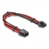 Iekšējais strāvas kabelis DELOCK 80975 — 8-pin uz PCI-E 6+2-pin, 0,3 m