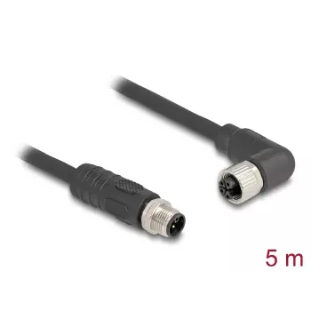 DeLOCK sensorizpildmehānisma kabelis 80527 5 m RST M12 Melns