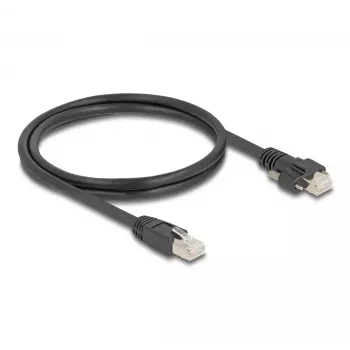 DeLOCK kabelis RJ45 spraudnis uz RJ45 spraudni 1m Cat.6A S/FTP melns