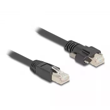 DeLOCK kabelis RJ45 spraudnis uz RJ45 spraudni 1m Cat.6A S/FTP melns