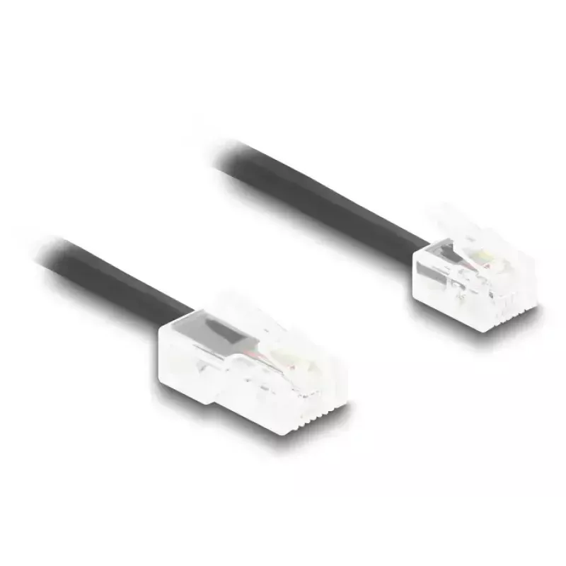 DeLOCK telefona kabelis 1 m Melns 88442 RJ-11 RJ-45