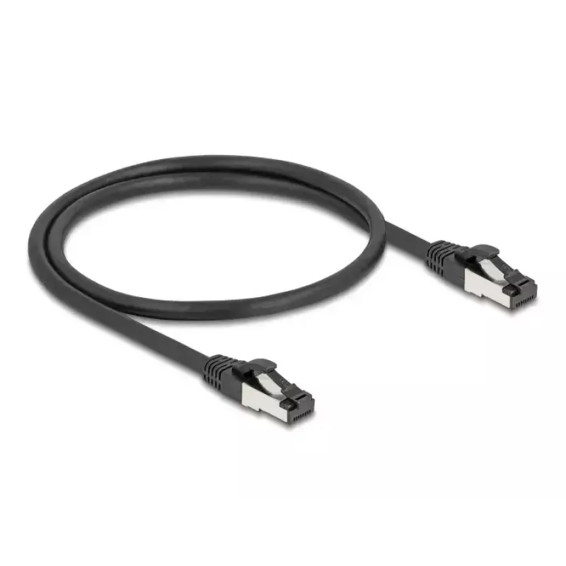 Tīkla kabelis DeLOCK 80570 RJ-45 Cat8.1 0.5 m Melns