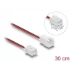 Kabeļa pagarinātājs DELOCK 90762 datoru dzesēšanas sistēmai, PVC apvalks, Ø 1,3 mm, melns/sarkans/balt