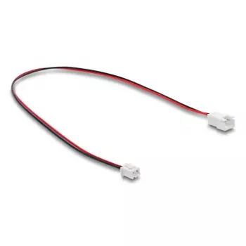 DeLOCK 90762 ventilatora pagarinājuma kabelis JST 2 pin, spraudnis uz ligzdu, savienotāja garums 7 mm, 30 cm