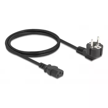 Strāvas vads DELOCK CEE 7/7 90° leņķa uz IEC C13, 1 m, 3×0,75 mm², H05VV-F, 250 V