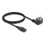 Strāvas vads DELOCK CEE 7/7 90° leņķa uz IEC C13, 1 m, 3×0,75 mm², H05VV-F, 250 V