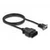 DELOCK adaptera kabelis OBD‑2 vīr. uz DB‑9 siev., Cat5e, melns, 1,15 m