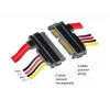 SATA kabelis DeLOCK 83804 1m SATA 22-pin melns sarkans dzeltens