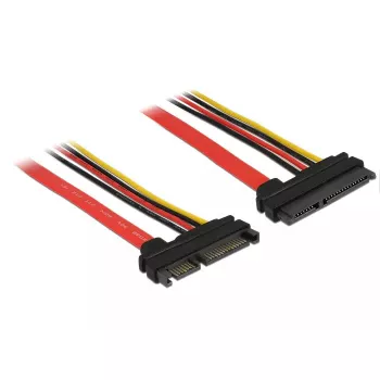 SATA kabelis DeLOCK 83804 1m SATA 22-pin melns sarkans dzeltens