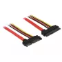 SATA kabelis DeLOCK 83804 1m SATA 22-pin melns sarkans dzeltens
