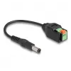 DeLOCK DC kabelis 2.1 x 5.5 mm vīrišķais uz 2 kontaktu spaiļu bloka adapteris 15 cm