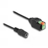DeLOCK DC 2.1 x 5.5 mm ligzdas uz 2 kontaktu spaiļu bloka adapteris 15 cm