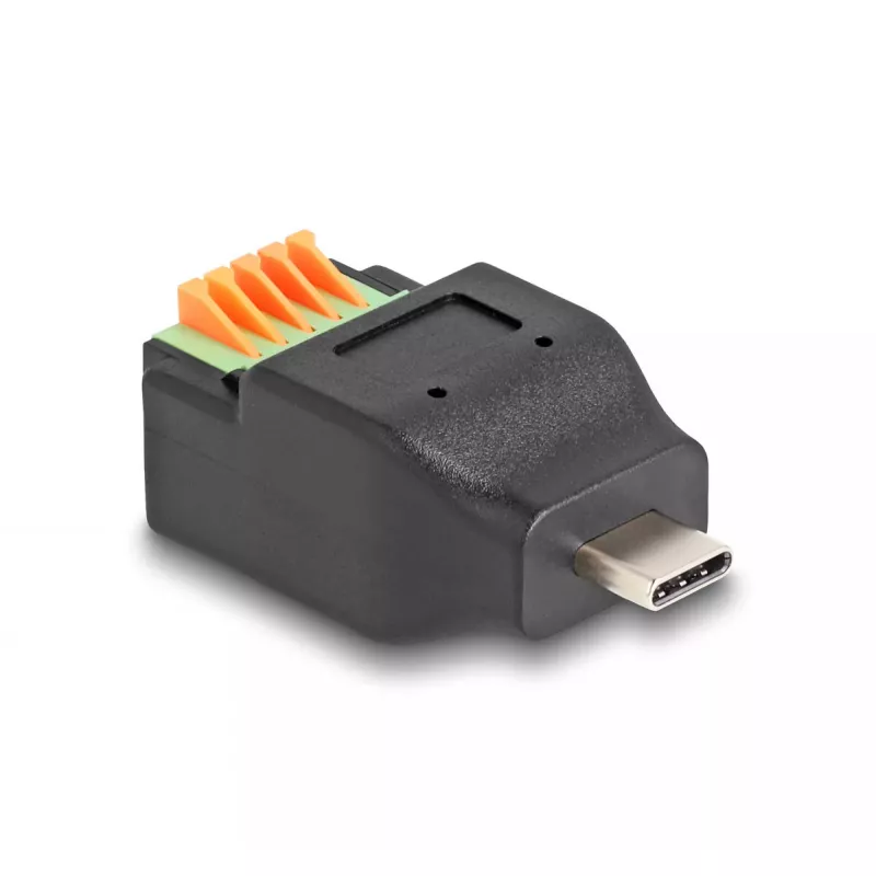 DeLOCK USB Type-C 2.0 vīriešu uz 5 kontaktu spaiļu bloka adapteris