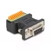 DeLOCK D-Sub 9 sievišķā uz spaiļu bloku adapteris ar spiedpogu, melns