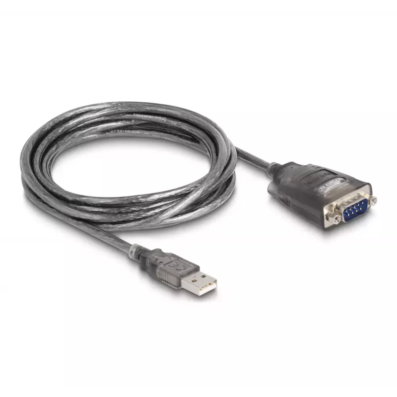 DeLOCK Adapteris USB 2.0 Type-A uz Serial RS-232 D-Sub 9 kontaktu vīrišķais 3 m