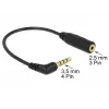 Audio kabelis DeLOCK 0,175 m 3,5 mm/2,5 mm melns