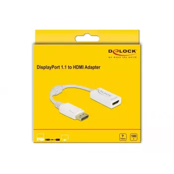 Adapter DisplayPort 1.1 male to HDMI female Passive balta DeLOCK 61015