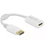 Adapter DisplayPort 1.1 male to HDMI female Passive balta DeLOCK 61015