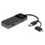 Portatīvā datora dokstacija DeLOCK 64085 USB 3.2 Gen 1 Type-A melna