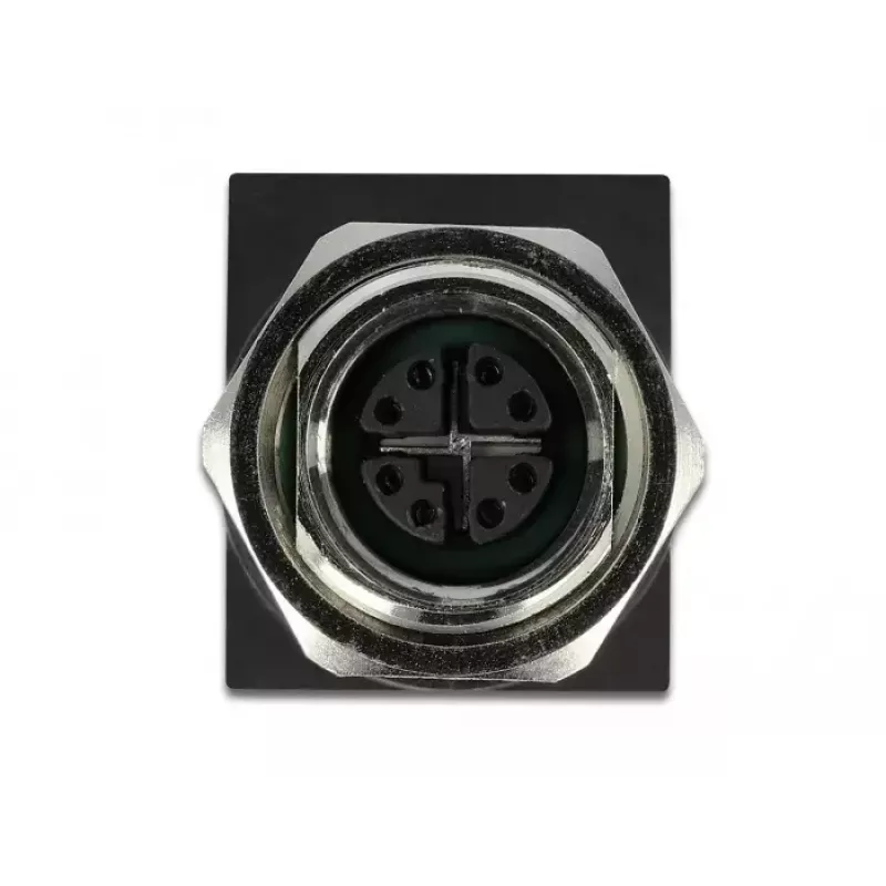 Kabeļa savienotāju adapteris DeLOCK 66316 M12 RJ45 Melns