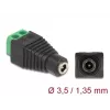 Adapteris DC 1.35 x 3.5 mm iekšējā vītne spaiļu bloks 2 kontaktu DeLOCK 66730
