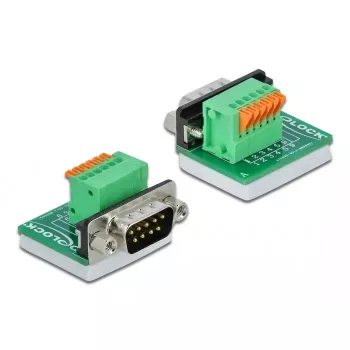 Vadu savienotājs D-Sub 9 DeLOCK 66554 zaļš