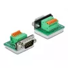 Wire Connector D-Sub9 DeLOCK 66555 zaļa Silver