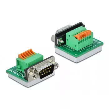 Wire Connector D-Sub9 DeLOCK 66555 zaļa Silver