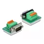 Wire Connector D-Sub9 DeLOCK 66555 zaļa Silver